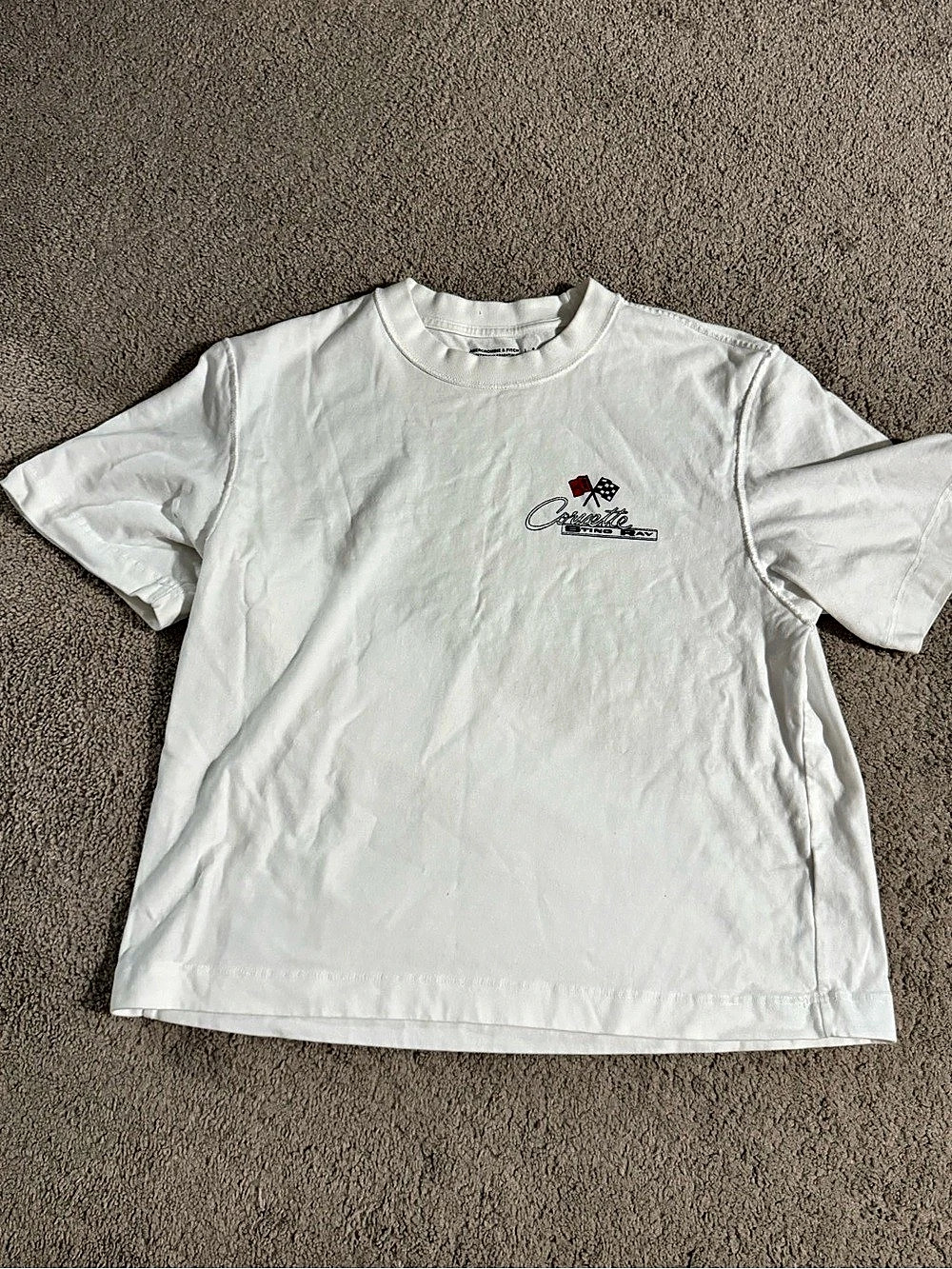 Abercrombie & Fitch Corvette Premium Heavyweight Cropped Tee Graphic Tee
